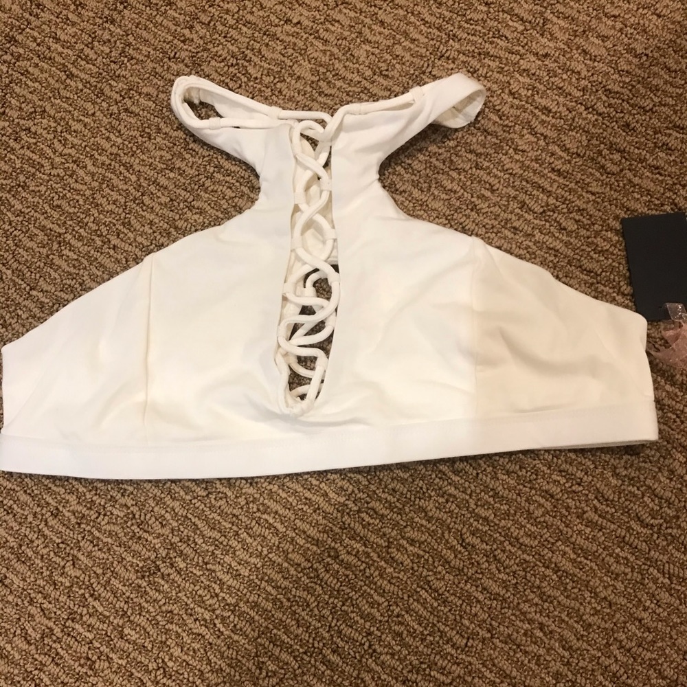 Nasty Gal white sports bra